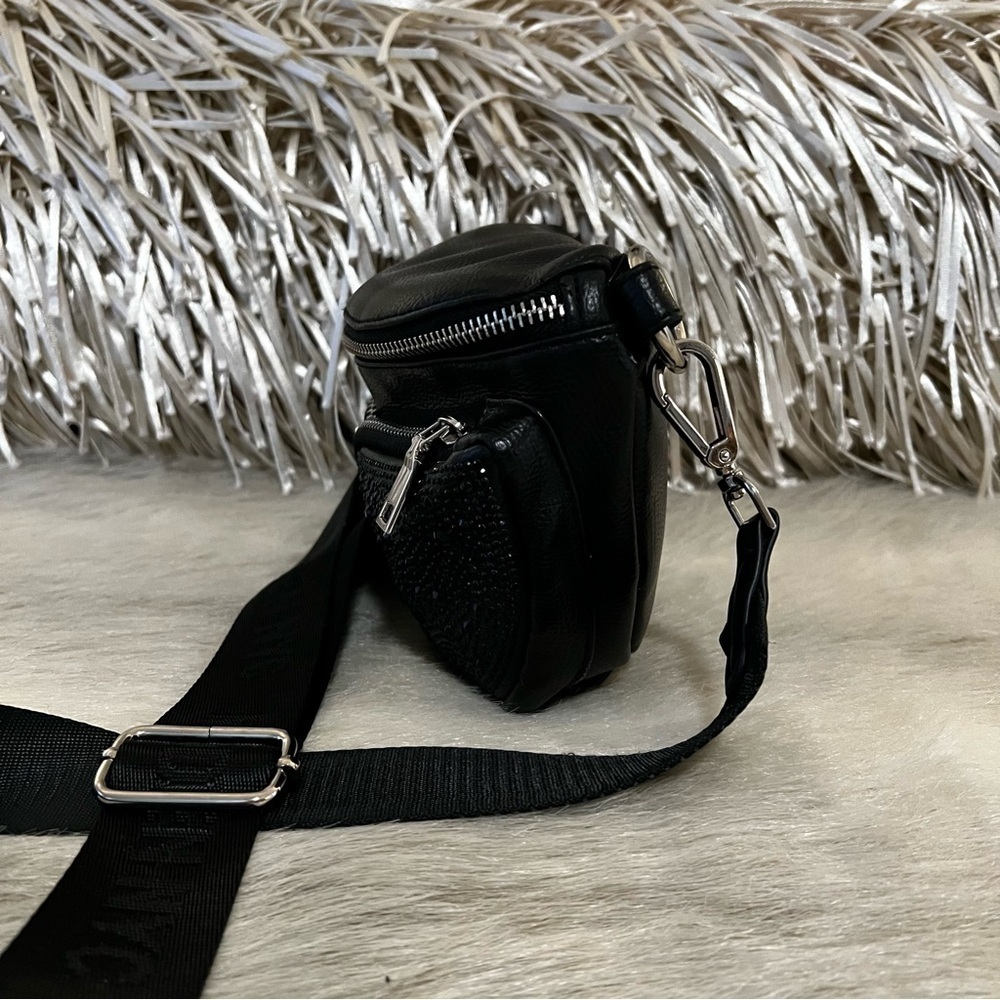 MADDEN NYC Womens Embellished Multi Pocket Fannypack Crossbody Vegan Belt Bag - Picture 8 of 15